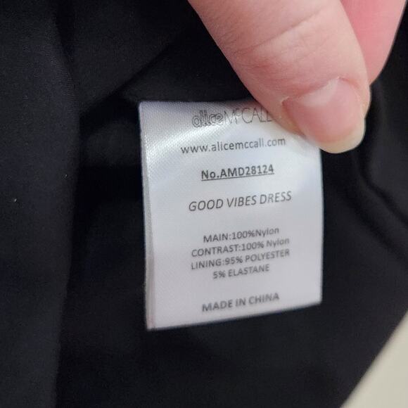 Alice McCall Goodvibes Tulle Tie Off Shoulder Fitted Mini Dress Black Size US 8 - Picture 10 of 15